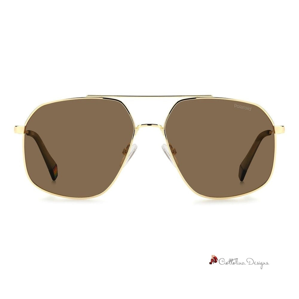 Gold Stainless Steel Sunglasses