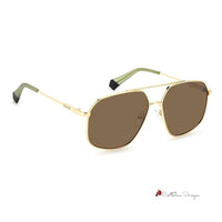 Gold Stainless Steel Sunglasses