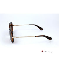 Brown Metal Sunglasses