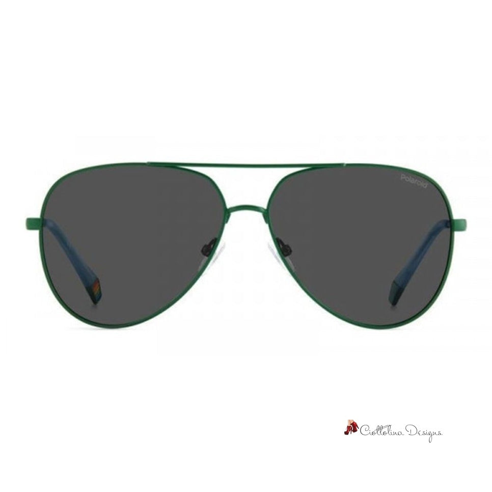 Green Metal Sunglasses