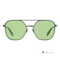 Green Metal Sunglasses