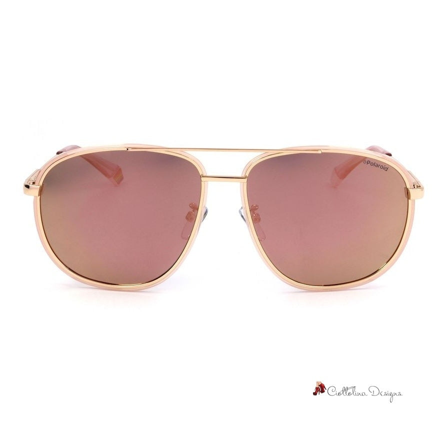 Rose Gold Metal Sunglasses