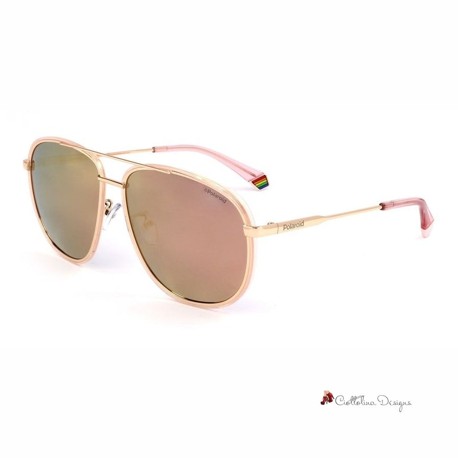 Rose Gold Metal Sunglasses