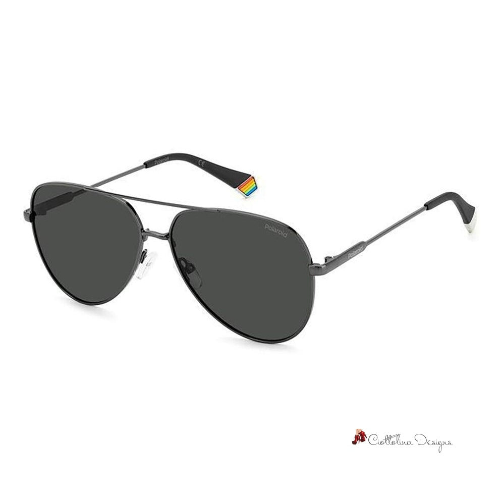 Gray Metal Sunglasses