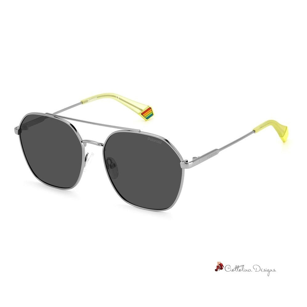 Gray Stainless Steel Sunglasses