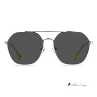 Gray Stainless Steel Sunglasses