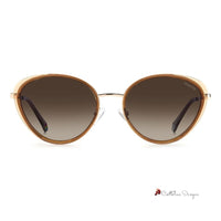 Beige Plastic Sunglasses