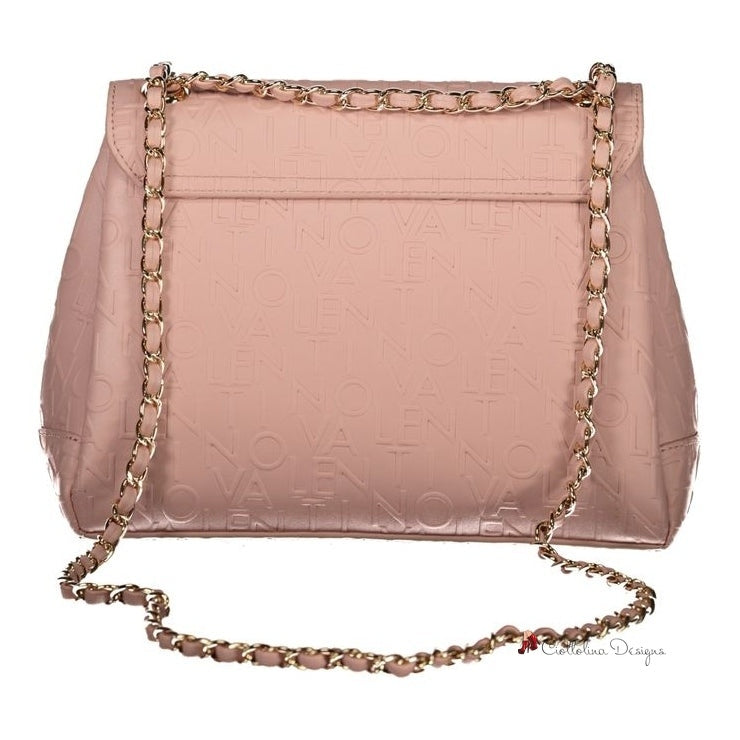 Pink Polyethylene Women Handbag