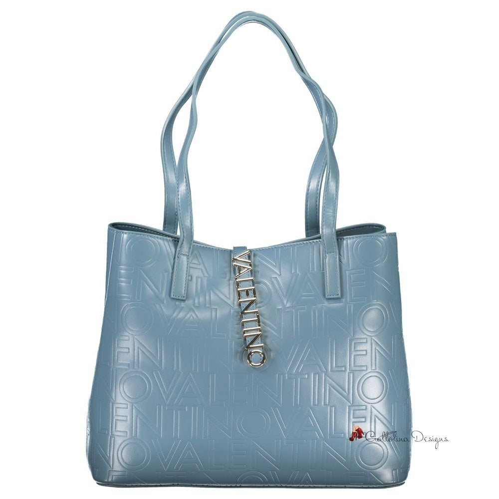 Light Blue Polyethylene Handbag