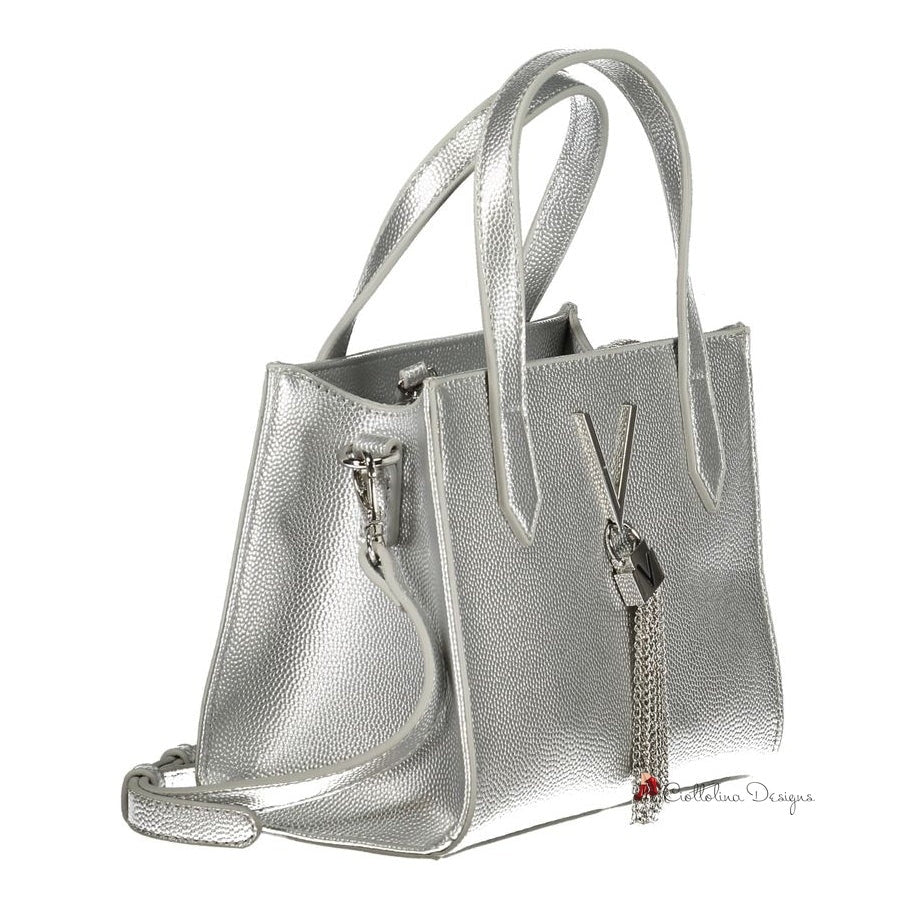 Silver Polyethylene Handbag