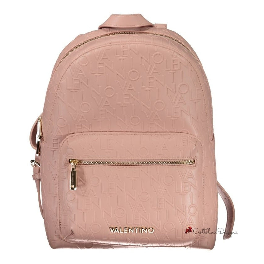 Pink Polyethylene Backpack