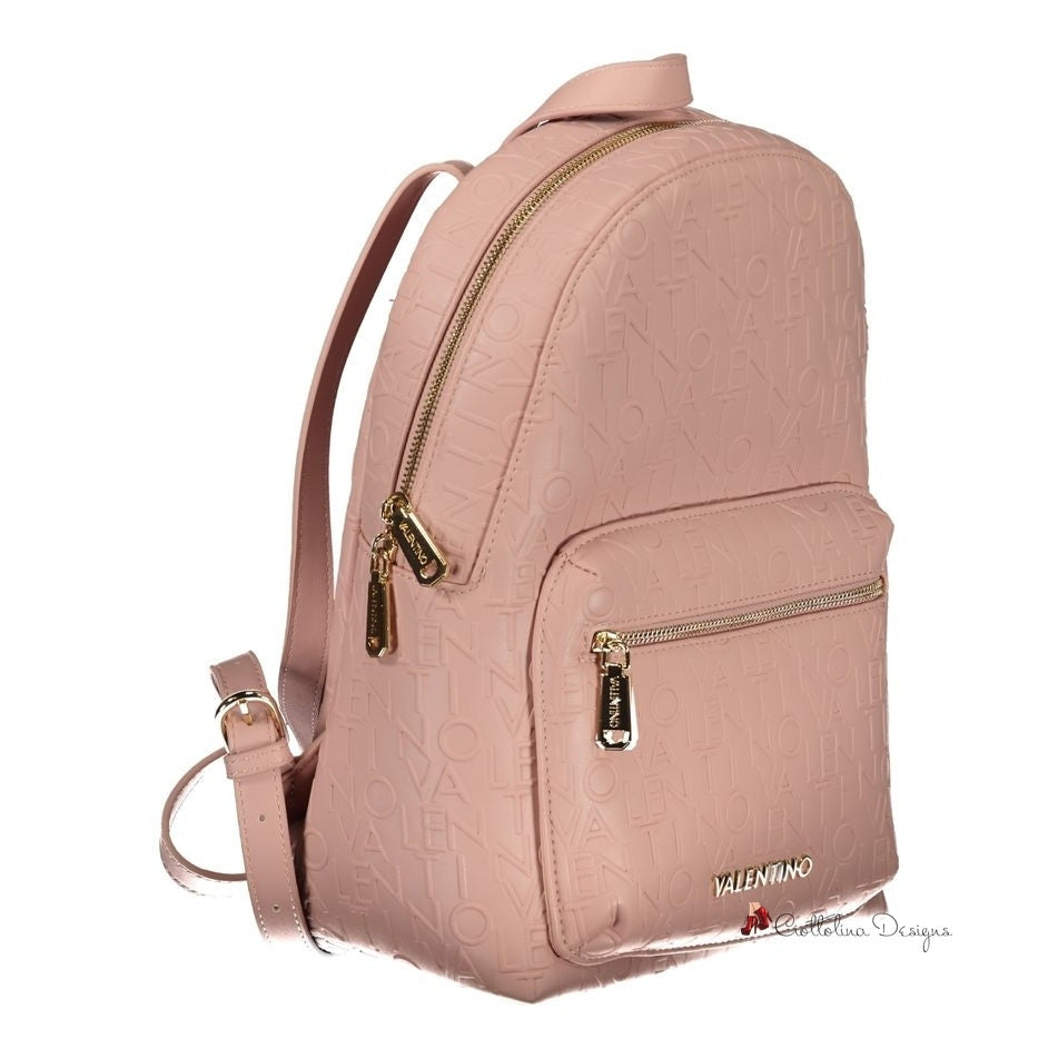 Pink Polyethylene Backpack