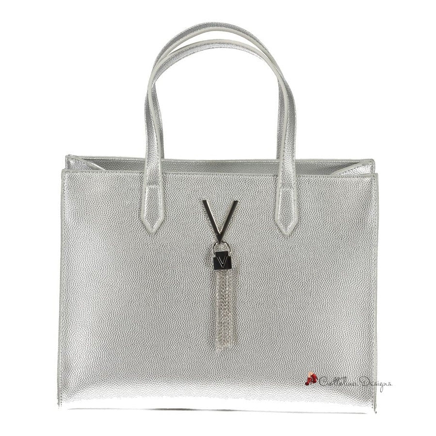 Silver Polyethylene Handbag