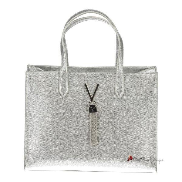 Silver Polyethylene Handbag