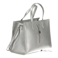 Silver Polyethylene Handbag