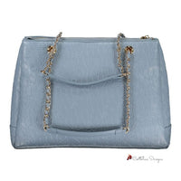 Light Blue Polyethylene Handbag