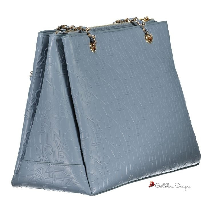 Light Blue Polyethylene Handbag