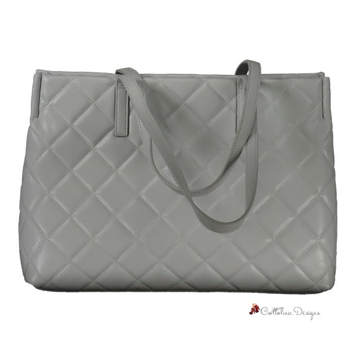 Gray Polyethylene Handbag