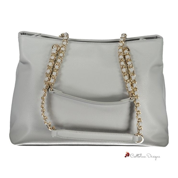 Gray Polyethylene Handbag