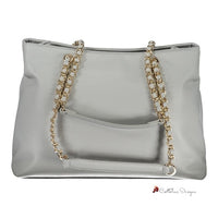 Gray Polyethylene Handbag