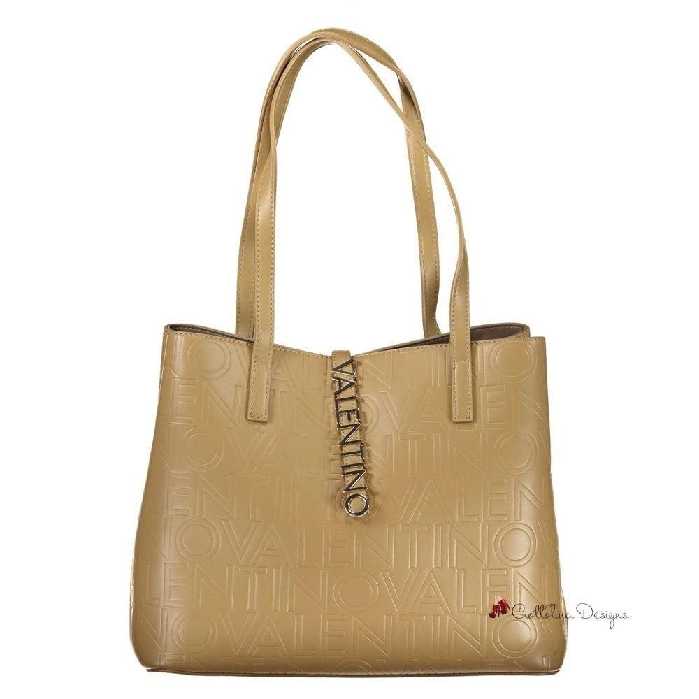 Beige Polyethylene Handbag