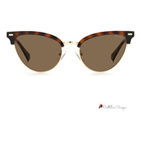 Brown Stainless Steel Sunglasses