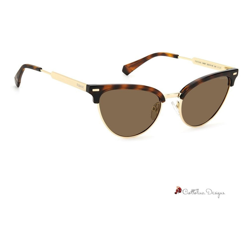 Brown Stainless Steel Sunglasses