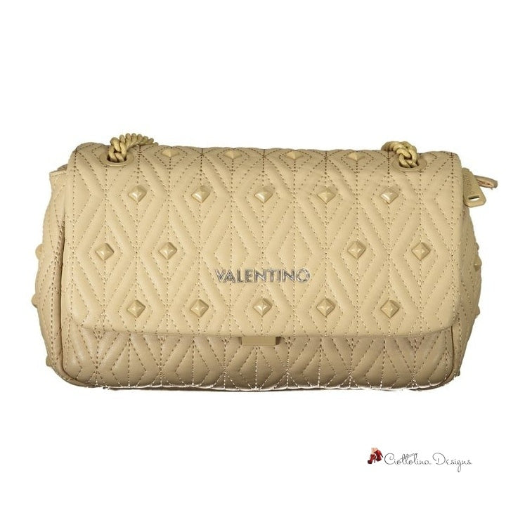 Beige Polyester Handbag