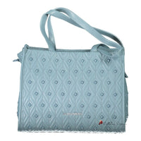 Light Blue Polyester Handbag