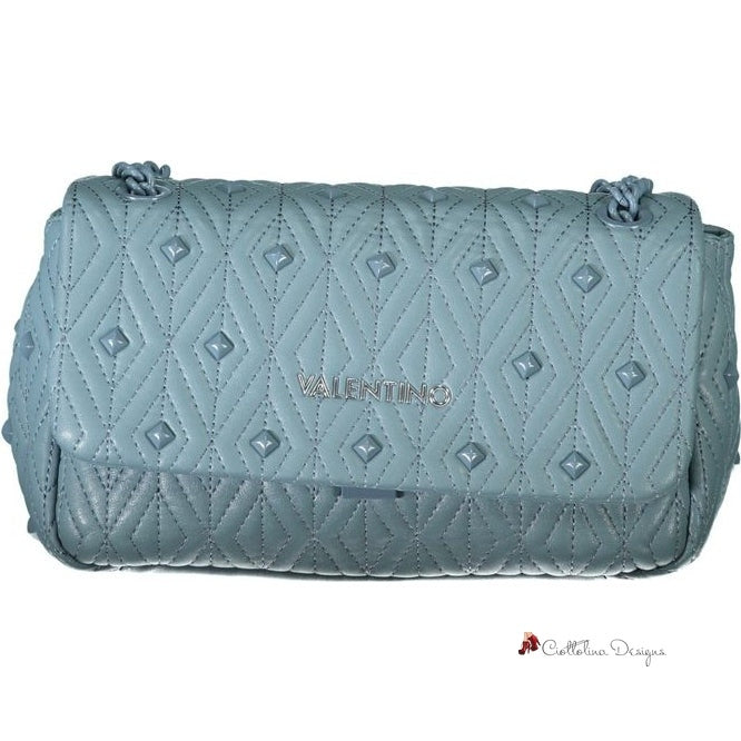 Light Blue Polyester Handbag