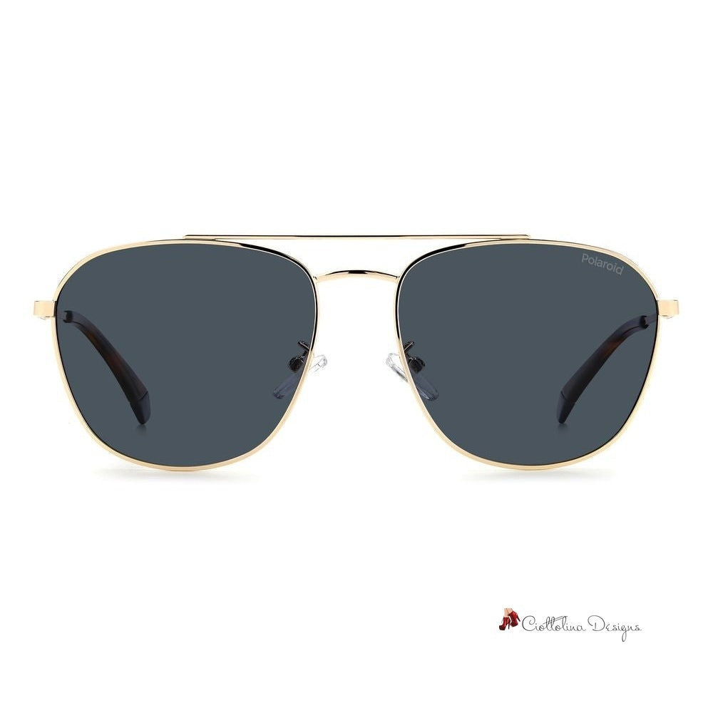 Gold Stainless Steel Sunglasses