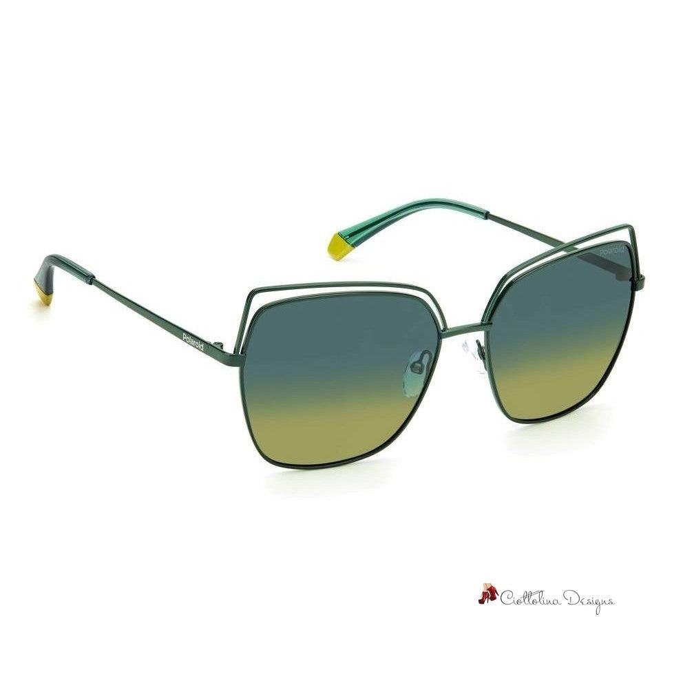 Green Metal Sunglasses