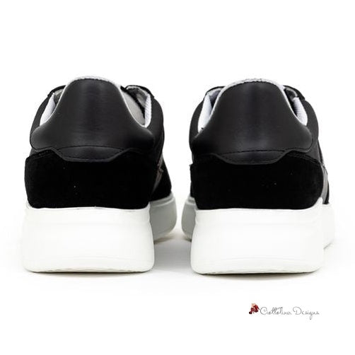 Black And White Leather Sneaker