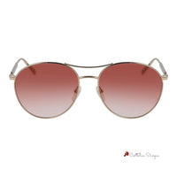 Rose Gold Metal Sunglasses