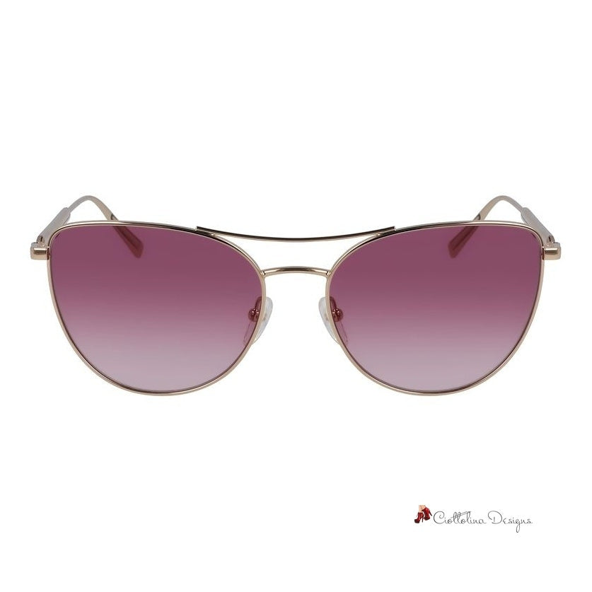 Rose Gold Metal Sunglasses