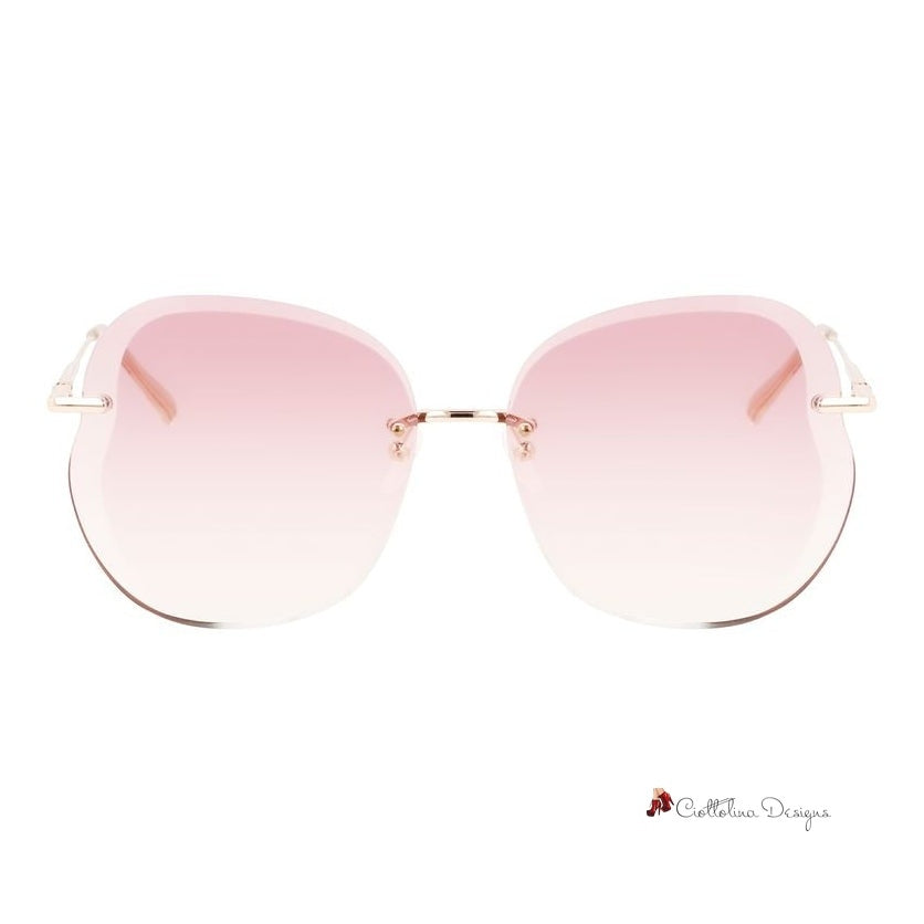 Rose Gold Metal Sunglasses