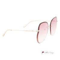 Rose Gold Metal Sunglasses