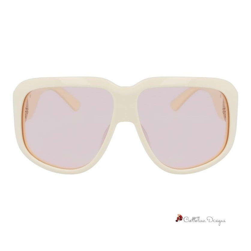 White Acetate Sunglasses