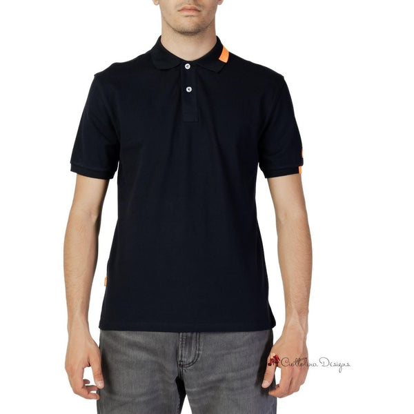 Blue Cotton Polo Shirt