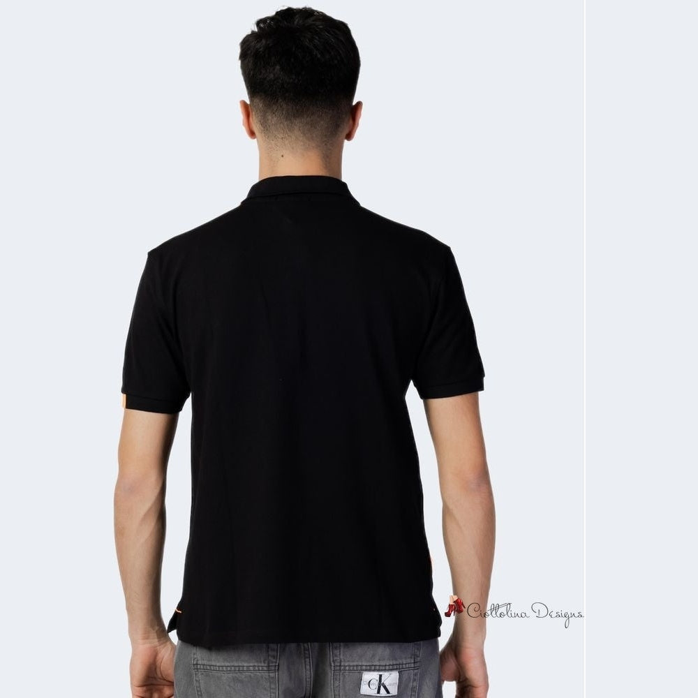 Black Cotton Polo Shirt