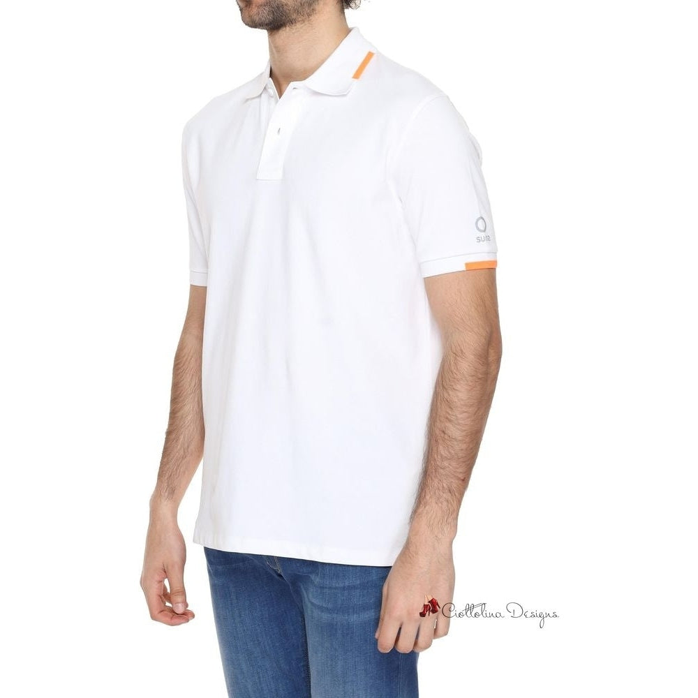 White Cotton Polo Shirt