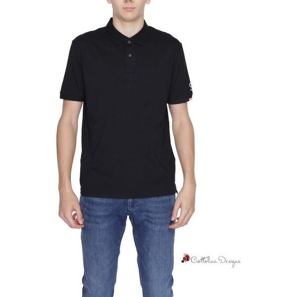 Black Cotton Polo Shirt