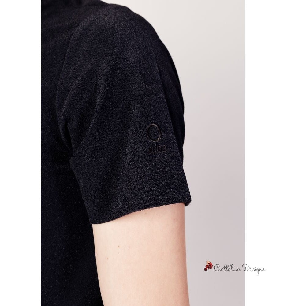 Black Polyester Polo Shirt