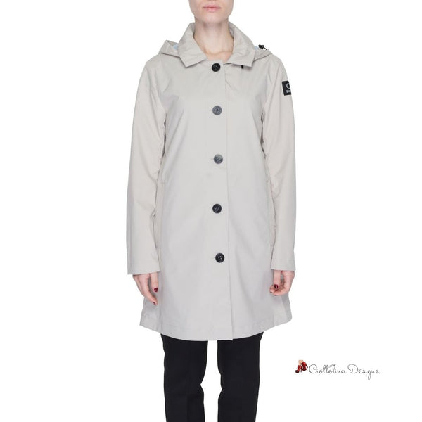 Beige Polyester Jackets & Coat