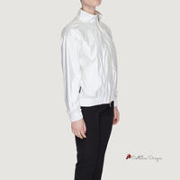 White Polyester Jackets & Coat