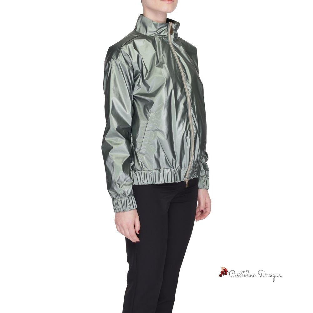 Green Polyester Jackets & Coat