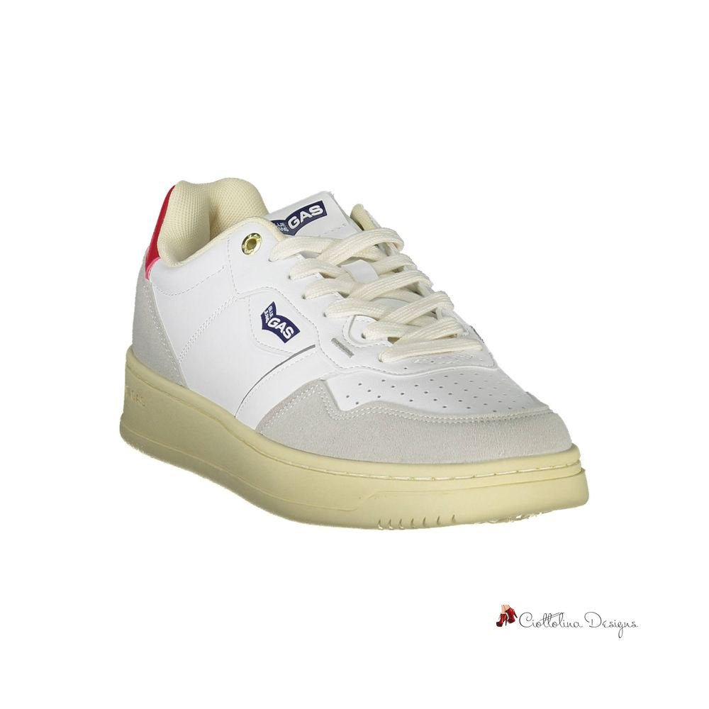 White Artificial Leather Sneaker