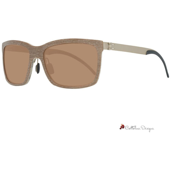 Brown Metal Sunglasses