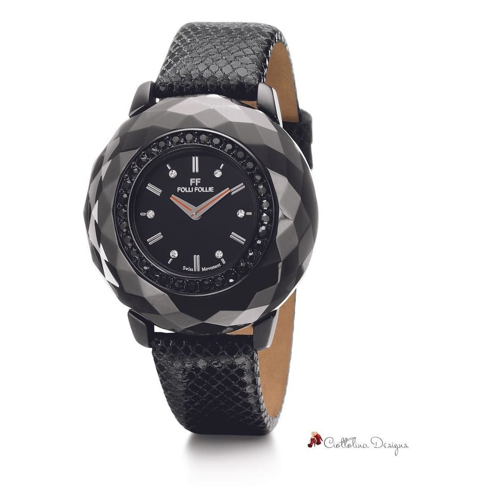 Black Leather Watch