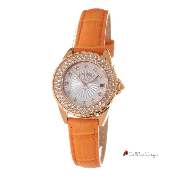 Orange Leather Watch